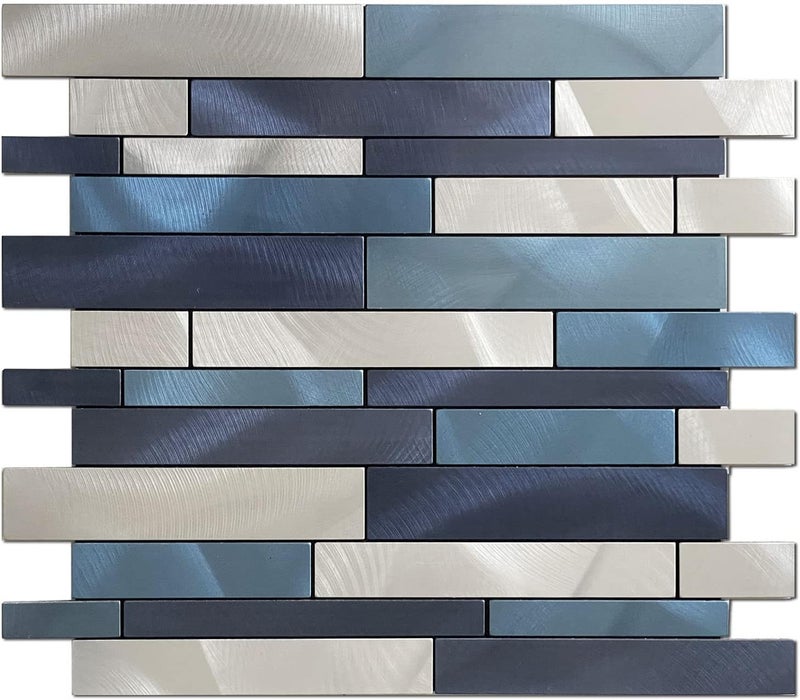 weimeisc 10 Sheets Peel and Stick Backsplash Tile for Kitchen, Self-Adhesive Mosaic Tile, Stick on Bathroom Vanities，Fireplace Décor, Laundry Table(11.25" X 12.7") (Blue Series) - Image 1